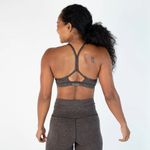 Fleo Reinette Racerback Sports Bra in Limited Edition Taupe Black Size Medium Brown Photo 7