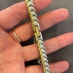 Set Of 2 Womens Cuban Link Chain Magnetic Two Tone Bracelet Silver Gold‎ Gold Photo 2