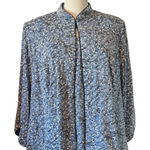 Alex Evenings  Mandarin Neck Twinset Tank Top and Jacket Wedgewood Blue Gray 1X Photo 0