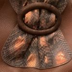 Carlos Falchi for CHI leather snakeskin hobo Purse tassels Brown Photo 7