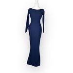 Chiara Boni La Petite Robe Kaya Mermaid Gown Women's 40 Navy Blue Long-Sleeve Photo 4