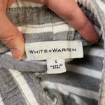 White + Warren Striped Drawstring Shorts Womens Size S Gray White Lounge Photo 1