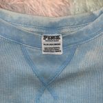 PINK - Victoria's Secret PINK Blue Long Sleeve Cropped Top Photo 2