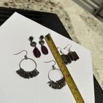 Lot Of 3 Pretty Dangle Drop Bead Beaded Mix Of Pierced Earrings Photo 7