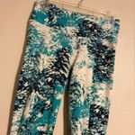 Nike EUC  Dri Fit Blue & White Ocean workout leggings size small Photo 1