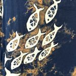 Vintage 90s Far Away Tropical Tie Dye Fish Maxi Dress & Top Set Size Large Beach Photo 12