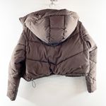 Alo Yoga Alo Glacier Cropped Puffer Jacket Coat Espresso Brown Small Photo 4