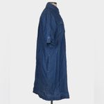 J.McLaughlin Lawrence Denim Chambray Shirt Dress Roll Tab Sleeves Blue Cotton S Photo 3