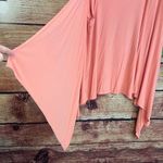 J Jill Wearever Open Front Long Cardigan Large Sweater Rayon Blend Apricot Peach Orange Photo 1