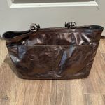 Coach  Gallery Womens Metallic Shoulder Zip Handbag Purse Photo 2