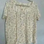 Laura Ashley Cottagecore Prairie Floralcore VTG  Floral Lace Pajamas Yellow L Photo 0