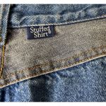 Stuffed Shirt Denim Jean Mini Skirt Size 7 Pockets Boho Western‎ Preppy Vintage Blue Photo 4