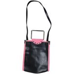 Passchal Pink Black Faux Leather Geometric‎ Handle Shoulder Bag Photo 1