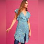 Anthropologie feather bone women’s Osuna mini wrap butterfly tunic dress size XS Photo 1