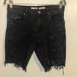Bongo  Black/Gray-washed Distressed Denim Shorts super soft skinny size 11 Photo 0