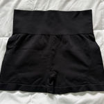 Womens Size Large High Waisted Seamless Black Shorts Activewear Nylon Spandex Photo 0