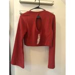 Band of the Free NWT Womens Alize Long Bell Sleeve Crop Top Orange Crop Top S Photo 5