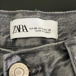 ZARA  Charcoal Denim distressed grey straight leg ripped denim jeans Photo 3