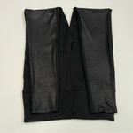 Spanx Red Hot Leggings Faux Leather Mixed Media Stretch High Rise Metallic Black Photo 5