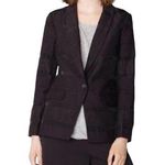 Armani Exchange Textured Stripe Blazer Black Size 2 Photo 0