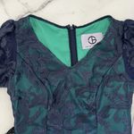 JS Collections JS Collection Celeste Knee length Navy kelly green lace dress Sz 4 Cocktail Lady Photo 5