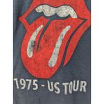 The Rolling Stones  T-Shirt Graphic 1975 US Tour Short Sleeve Blue Size XS Photo 7