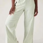 Athleta  Trekkie High Rise Parachute Wide Leg Pants Cream Light Green 6 Photo 0