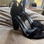 Lulu's Classic Black Block Heels Size 6 Photo 3
