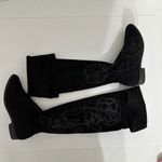 EXPRESS  Black Floral Embroidered Over-the-Knee Boots Size 7 Photo 7