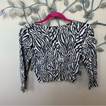 BCX ❤️ zebra print shrug sweater Mob Wife cardigan EUC medium CLEARANCE Photo 2