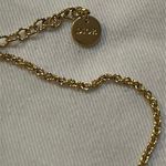 Christian Dior PETIT CD NECKLACE Gold-Finish Metal and Blue Crystals Photo 3