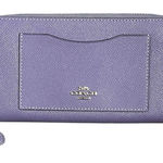 Coach Lavender Leather Zip Wallet Photo 0