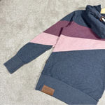 Naketano  Women’s Hoodie Pullover Brave New World in Gray Pink Maroon Rope M Photo 10