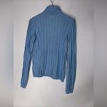 Ann Taylor NWT Ann‎ Taylor Blue Ribbed Turtleneck Sweater XS Photo 1