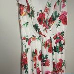 EXPRESS White Pink Floral Flutter Formal Casual Dress Size Large Photo 1