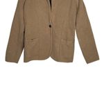 J.Crew  Schoolboy Sweater Blazer Cardigan LongSleeve MockCollar One Button S Tan Photo 2