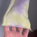 Cotton Citizen Cropped Half-Zip Tie Dye Sweatshirt Large Mock Neck Athleisure Photo 4