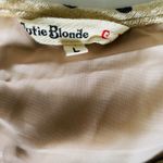 Cutie Blonde Japanese Kawaii Polka Dot Velvet Crewneck Flowy Dress Sz L Tan Size L Photo 5