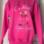 Forever 21  Pink Cocktails Graphic Fleece Crewneck Sweatshirt Women’s Large Photo 0