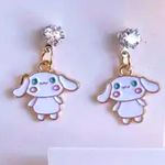Sanrio Cinnamon Roll rhinestone stud earrings hello kitty cute anime gift new Photo 1