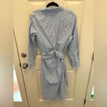 Alex Marie  Pinstripe Tie Waist Button Midi Dress Size Small Photo 5
