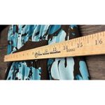 Apt. 9  Turquoise Brown Midi Dress PS Floral Print Flutter Sleeve Stretch Artsy Photo 5