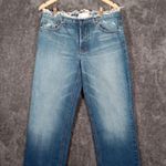 Revice Denim  with Frayed Waistband Button Fly Wide Leg Mid Rise Womens 30 Photo 1
