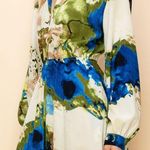 PRINTED MAXI DRESS WITH POCKETS Blue Size XL Photo 8