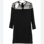 Sandro  Paris, black lace detail dress with neck tie, NWOT Photo 1