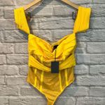 NBD NWT Revolve  Women's Size Medium The Alano Bodysuit in Canary Yellow Photo 2