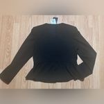 DKNY NWT  Black Full Zip Peplum Suit Jacket Blazer Women’s Size 14p Photo 5