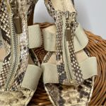 Alexandre Birman  Snakeskin Platform Zip Heels Snake 9‎ B 40 Sexy Natural Photo 2
