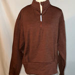 Athleta  • NWT Altitude Polartec Half Zip Sweatshirt • Size L  Mahogany Heather Photo 0
