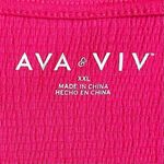 Ava & Viv Pink Pullover Tie Front Long Balloon Sleeves XXL Photo 4